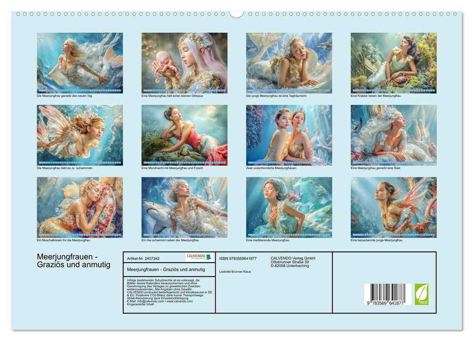 Meerjungfrauen - Graziös und anmutig (CALVENDO Premium Wandkalender 2027)