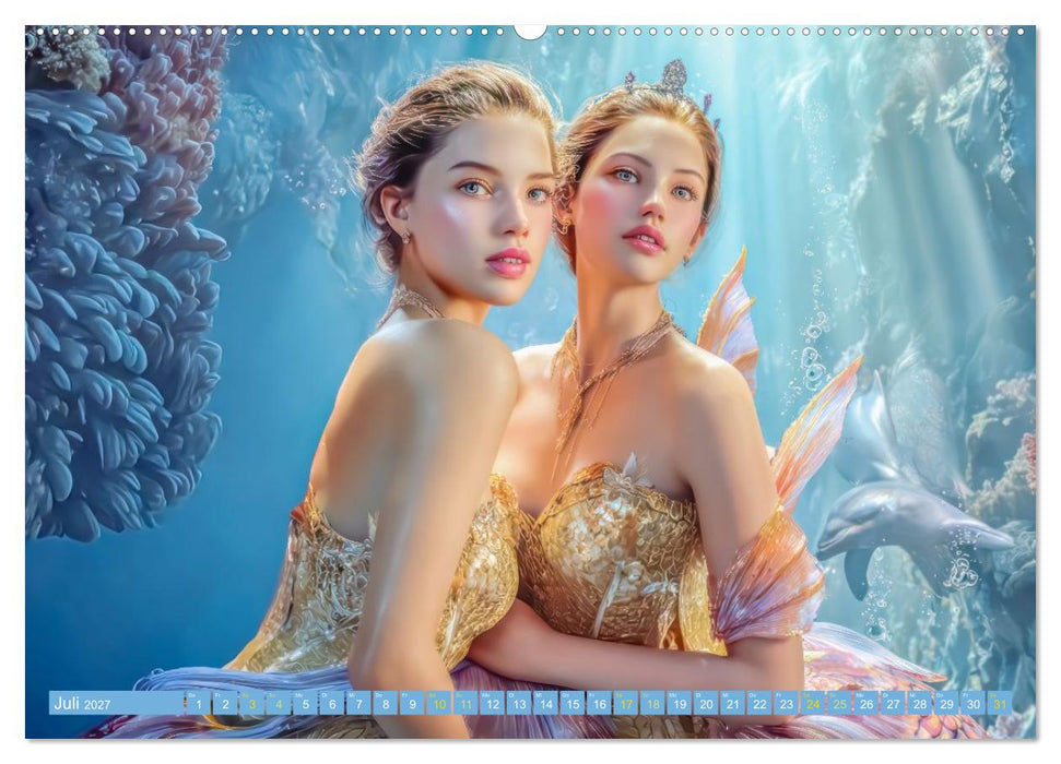 Meerjungfrauen - Graziös und anmutig (CALVENDO Premium Wandkalender 2027)