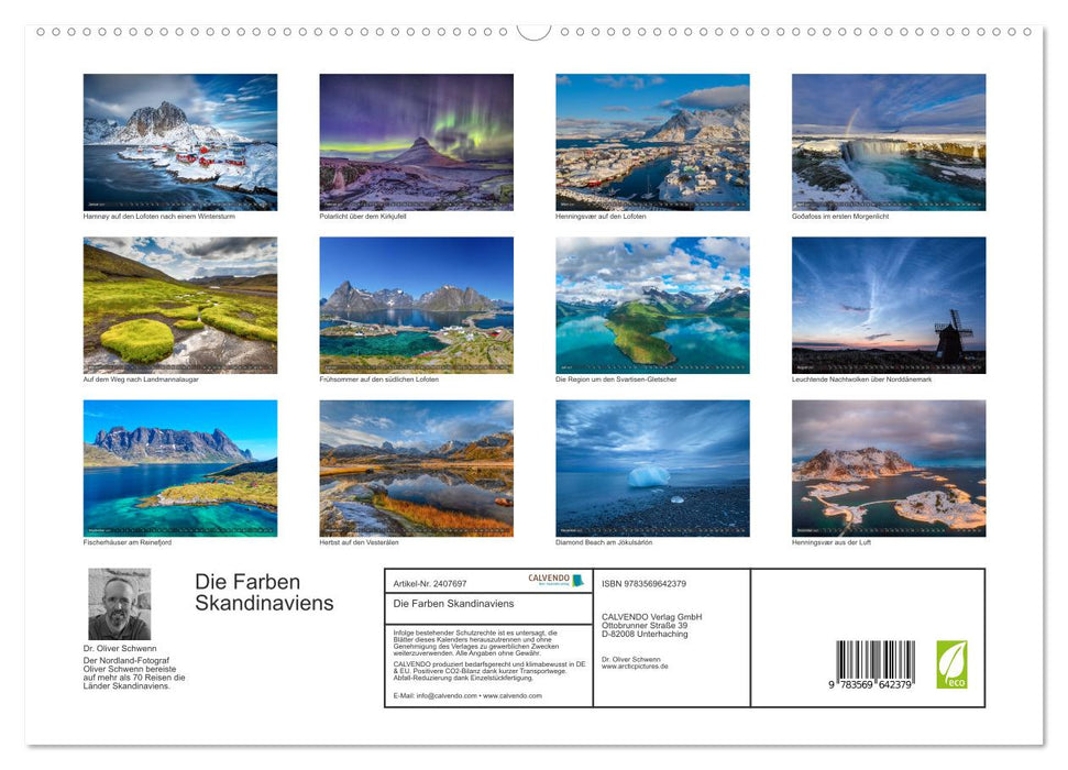 Die Farben Skandinaviens (CALVENDO Premium Wandkalender 2027)