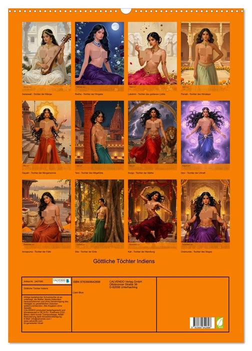 Göttliche Töchter Indiens (CALVENDO Wandkalender 2027)