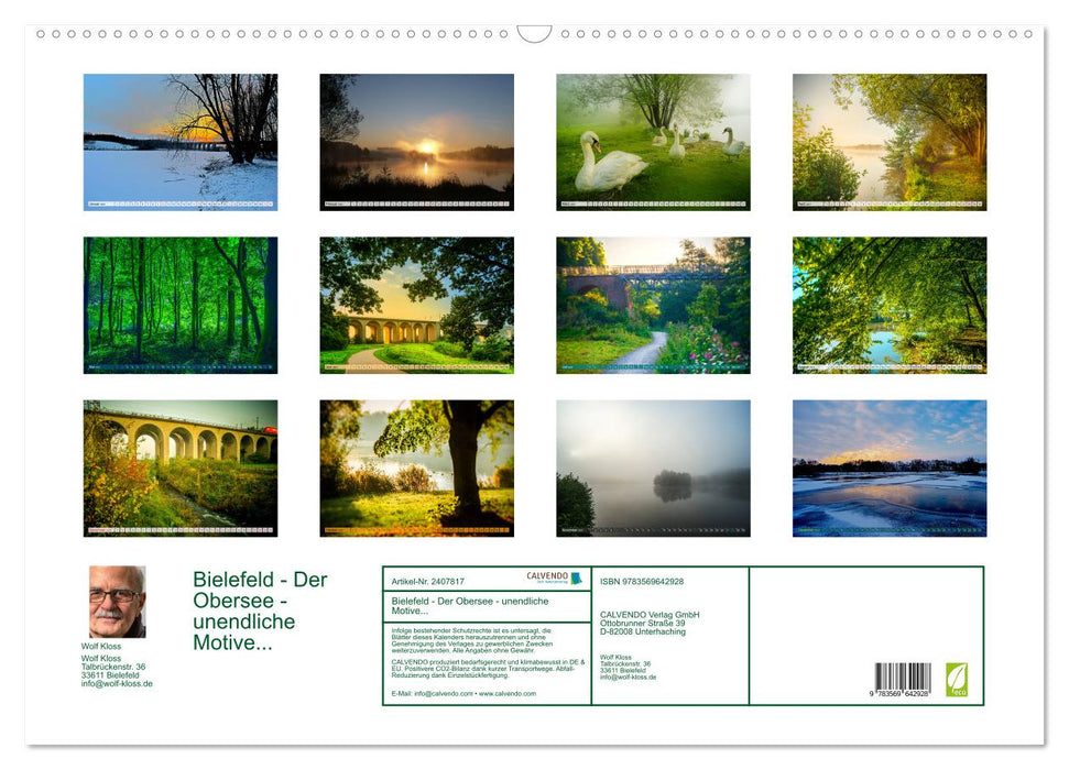 Bielefeld - Der Obersee - unendliche Motive... (CALVENDO Wandkalender 2027)
