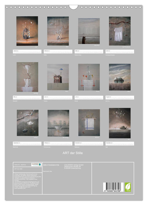 ART der Stille (CALVENDO Wandkalender 2027)