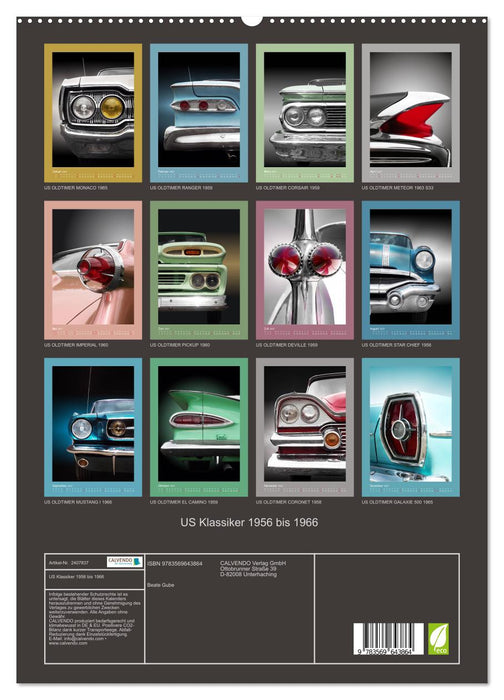US Klassiker 1956 bis 1966 (CALVENDO Premium Wandkalender 2027)