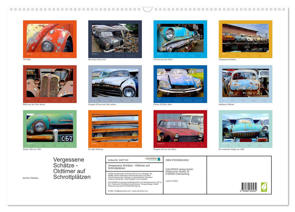 Vergessene Schätze - Oldtimer auf Schrottplätzen (CALVENDO Wandkalender 2027)