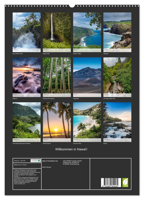 Willkommen in Hawai'i (CALVENDO Premium Wandkalender 2027)