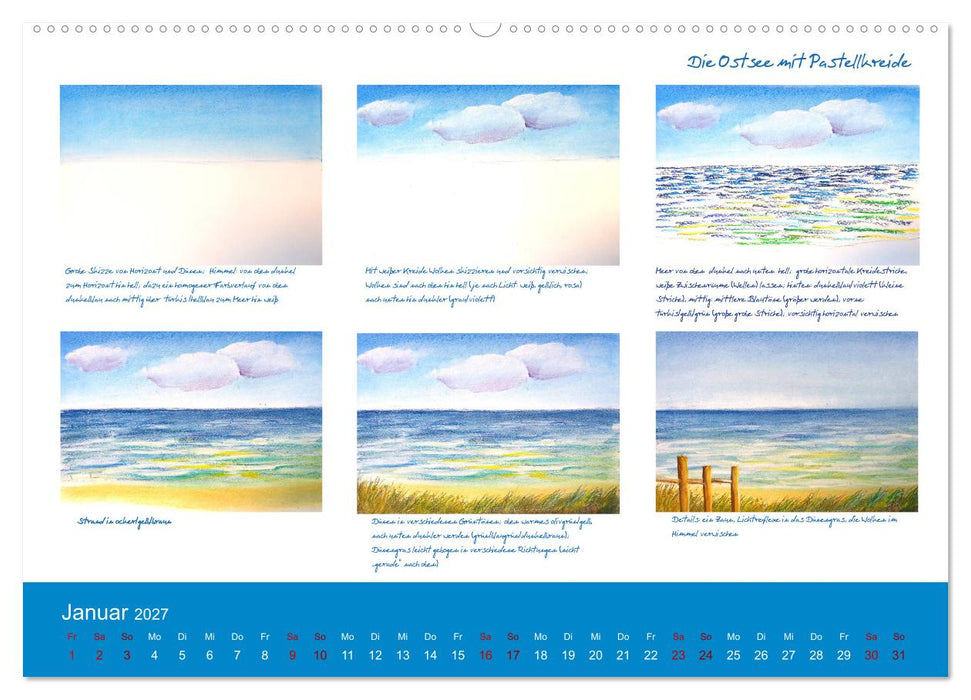Mal einfach mit ! 12 ausführliche Schritt für Schritt Anleitungen (CALVENDO Wandkalender 2027)