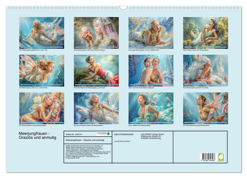 Meerjungfrauen - Graziös und anmutig (CALVENDO Wandkalender 2027)