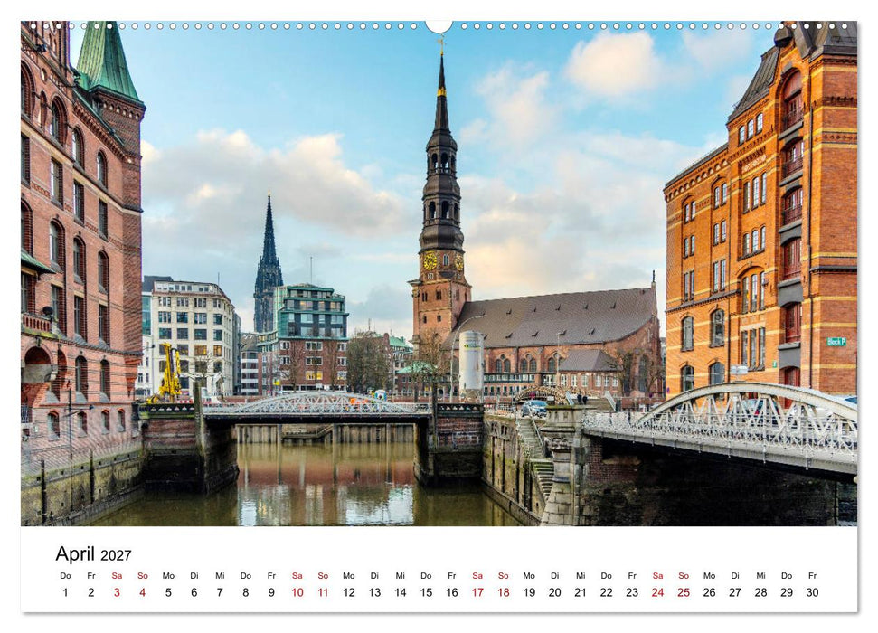 Die farbige Hafenstadt Hamburg (CALVENDO Premium Wandkalender 2027)
