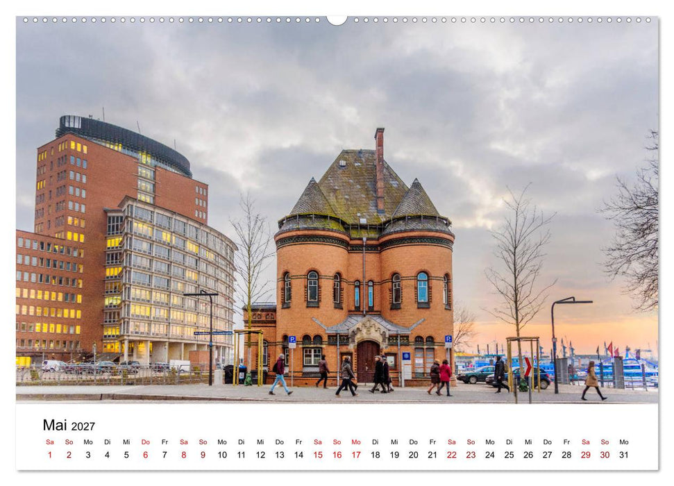 Die farbige Hafenstadt Hamburg (CALVENDO Premium Wandkalender 2027)