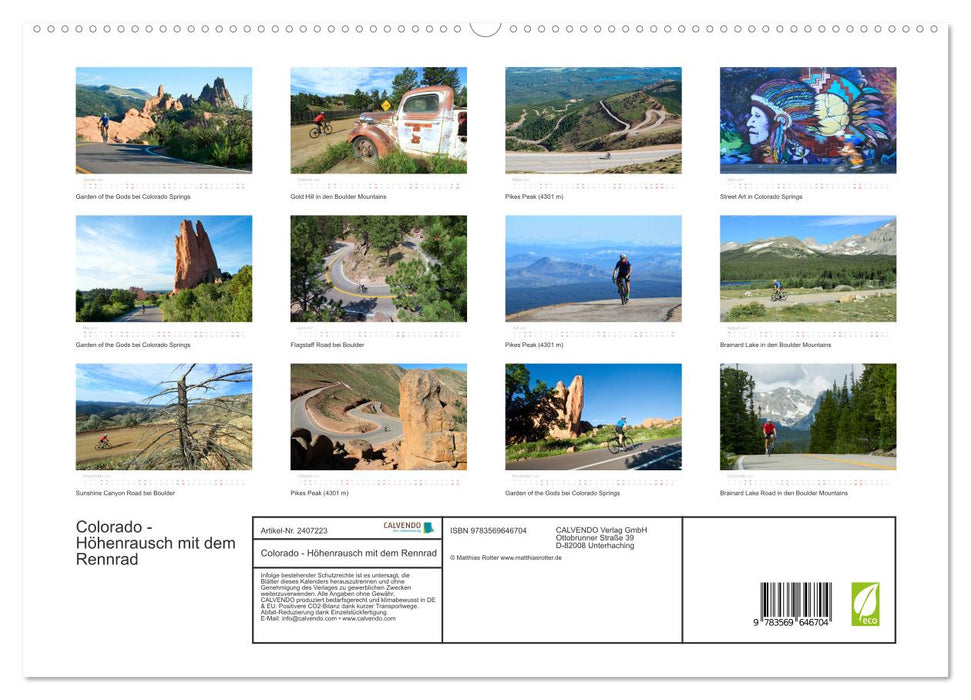 Colorado - Höhenrausch mit dem Rennrad (CALVENDO Premium Wandkalender 2027)