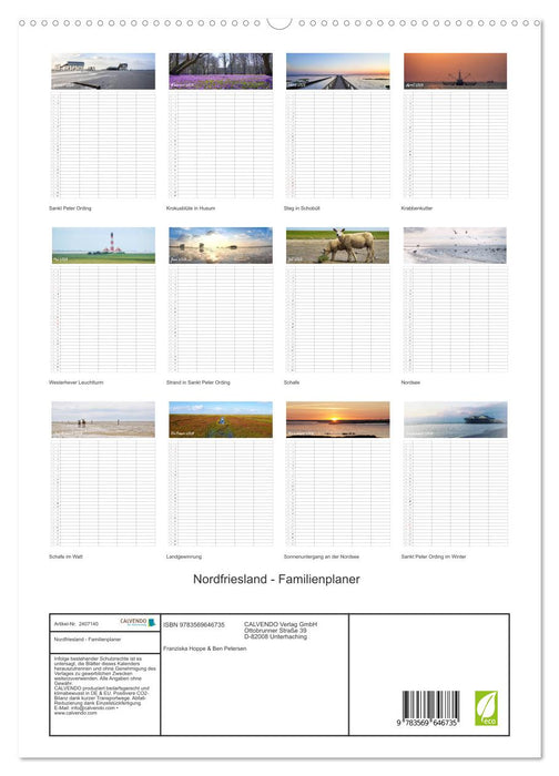 Nordfriesland - Familienplaner (CALVENDO Premium Wandkalender 2027)