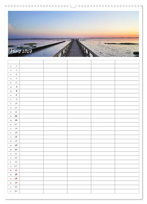 Nordfriesland - Familienplaner (CALVENDO Premium Wandkalender 2027)