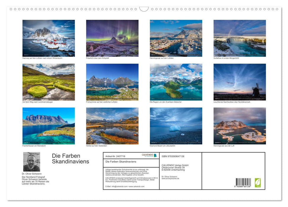 Die Farben Skandinaviens (CALVENDO Wandkalender 2027)