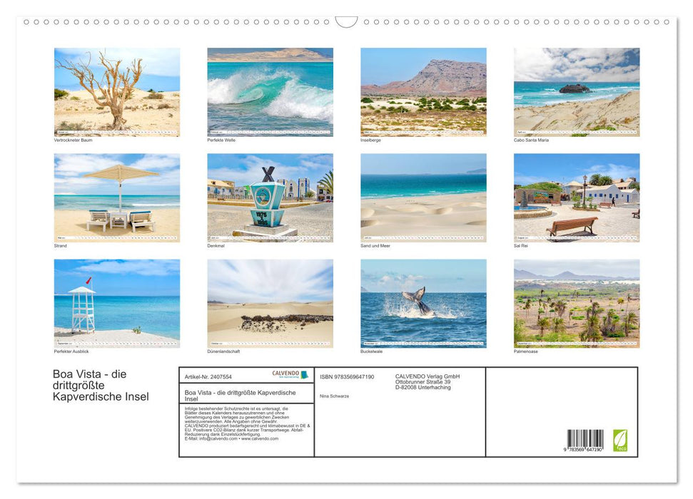 Boa Vista - die drittgrößte Kapverdische Insel (CALVENDO Wandkalender 2027)