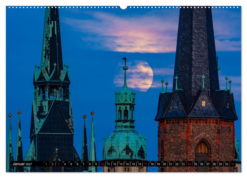 Halle-Luna - Mondsüchtig in Halle-Saale (CALVENDO Premium Wandkalender 2027)