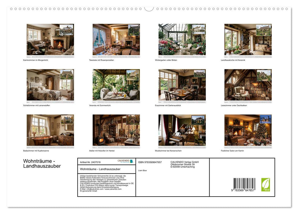 Wohnträume - Landhauszauber (CALVENDO Premium Wandkalender 2027)