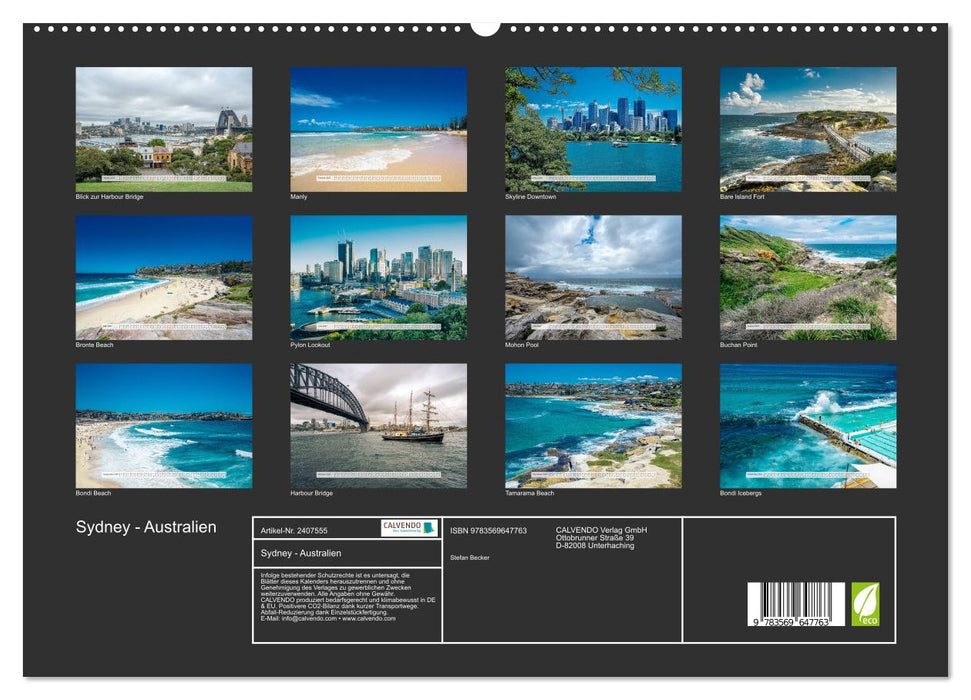 Sydney - Australien (CALVENDO Premium Wandkalender 2027)