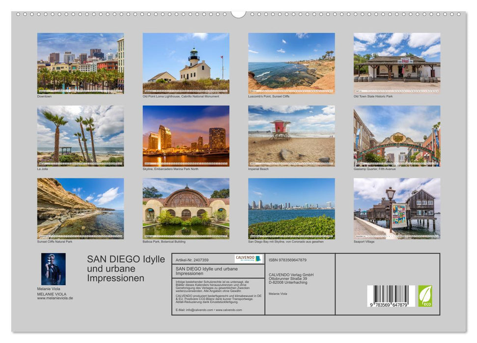 SAN DIEGO Idylle und urbane Impressionen (CALVENDO Premium Wandkalender 2027)