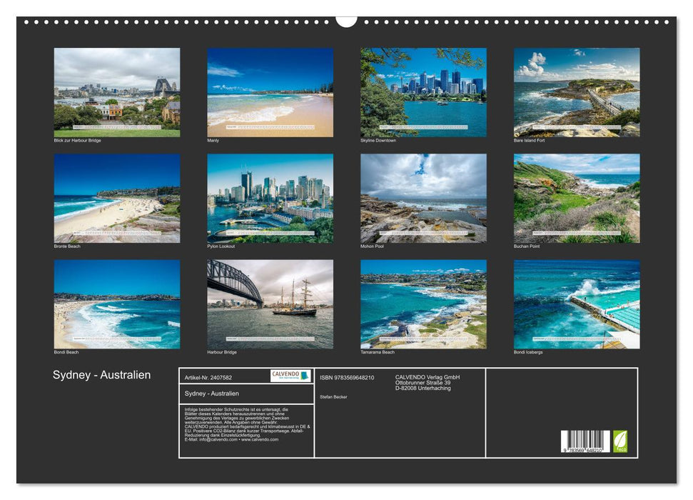 Sydney - Australien (CALVENDO Wandkalender 2027)