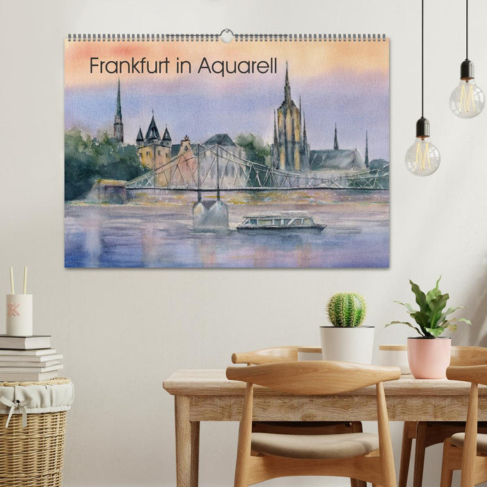Frankfurt in Aquarell (CALVENDO Wandkalender 2027)