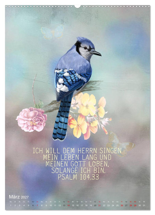 Bibelworte für Vogelfreunde (CALVENDO Premium Wandkalender 2027)