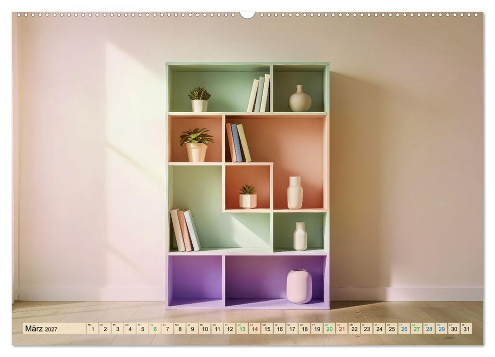 Minimalistisches Design in Pastellfarben (CALVENDO Wandkalender 2027)