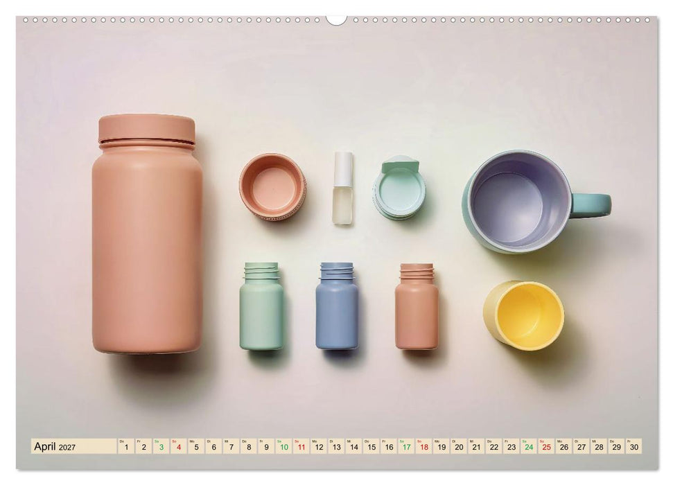 Minimalistisches Design in Pastellfarben (CALVENDO Wandkalender 2027)