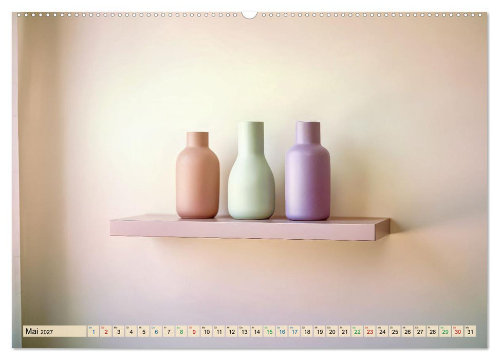 Minimalistisches Design in Pastellfarben (CALVENDO Wandkalender 2027)