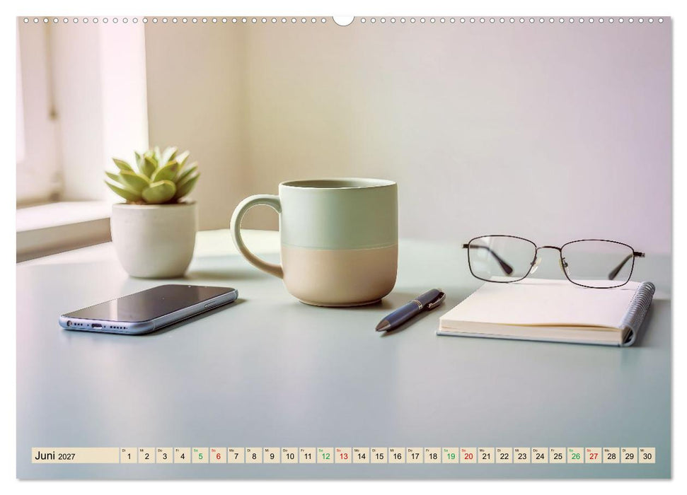 Minimalistisches Design in Pastellfarben (CALVENDO Wandkalender 2027)
