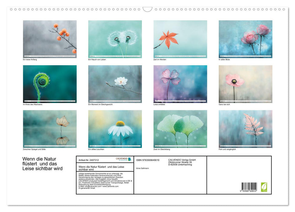 Wenn die Natur flüstert und das Leise sichtbar wird (CALVENDO Wandkalender 2027)