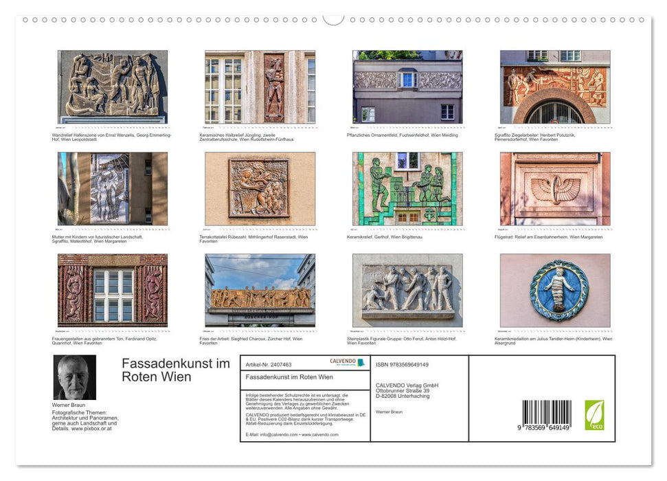 Fassadenkunst im Roten Wien (CALVENDO Premium Wandkalender 2027)