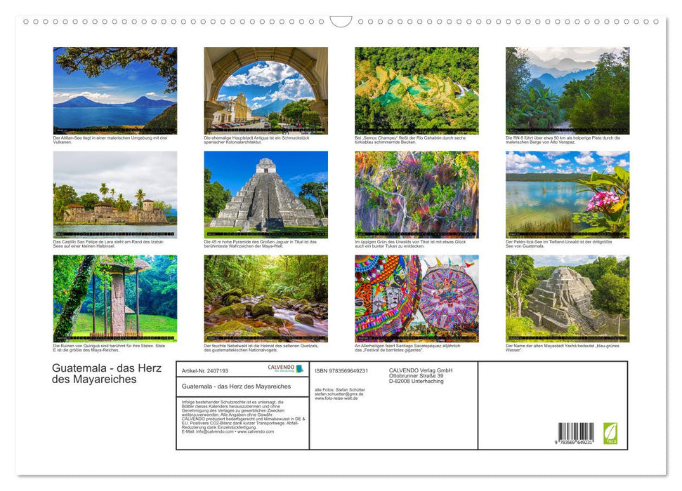Guatemala - das Herz des Mayareiches (CALVENDO Wandkalender 2027)