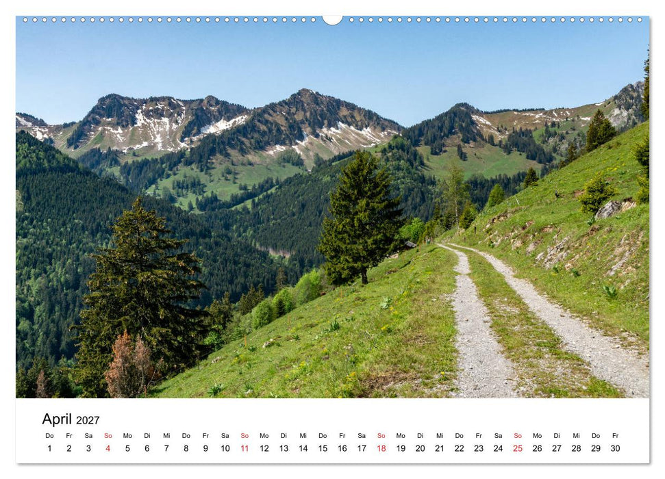 Gesichter der Schweiz - Walliser Weiden (CALVENDO Premium Wandkalender 2027)