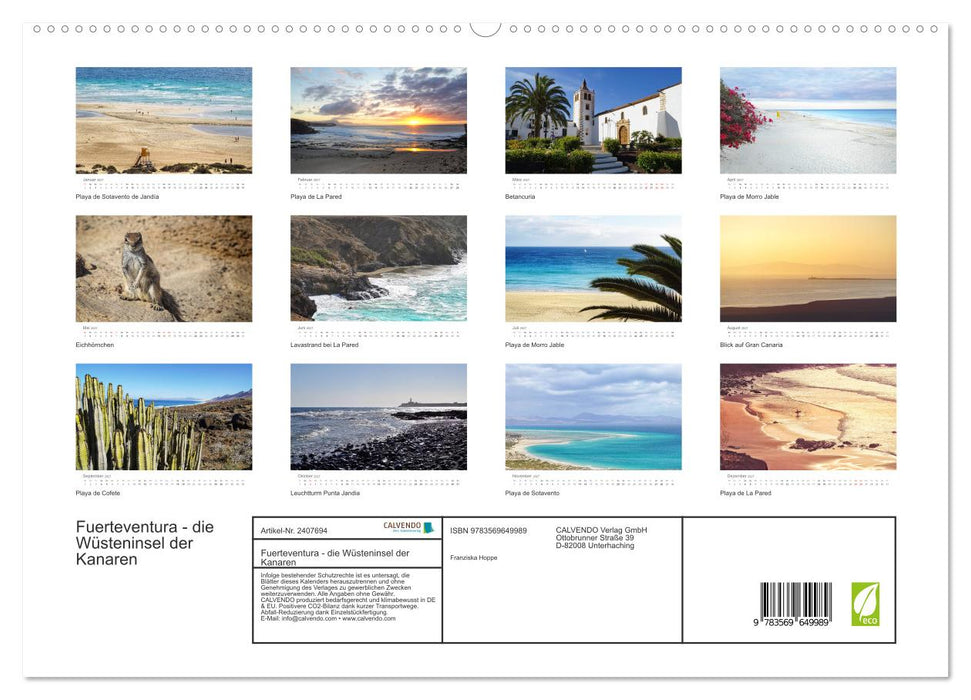 Fuerteventura - die Wüsteninsel der Kanaren (CALVENDO Premium Wandkalender 2027)