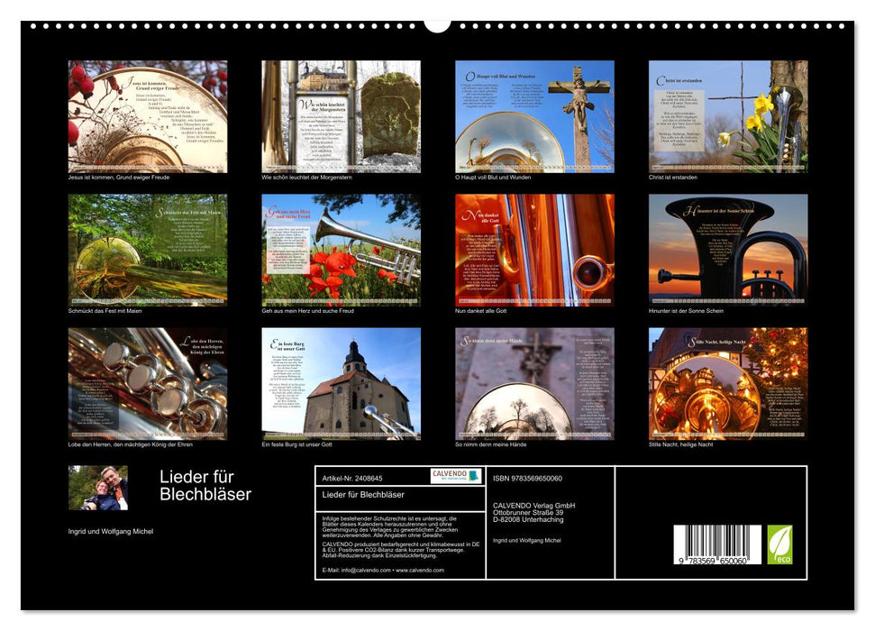 Lieder für Blechbläser (CALVENDO Premium Wandkalender 2027)