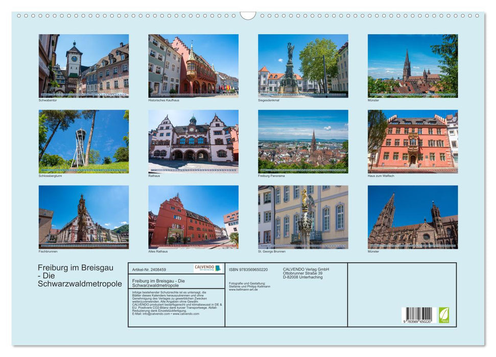 Freiburg im Breisgau - Die Schwarzwaldmetropole (CALVENDO Wandkalender 2027)