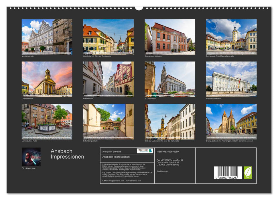 Ansbach Impressionen (CALVENDO Premium Wandkalender 2027)