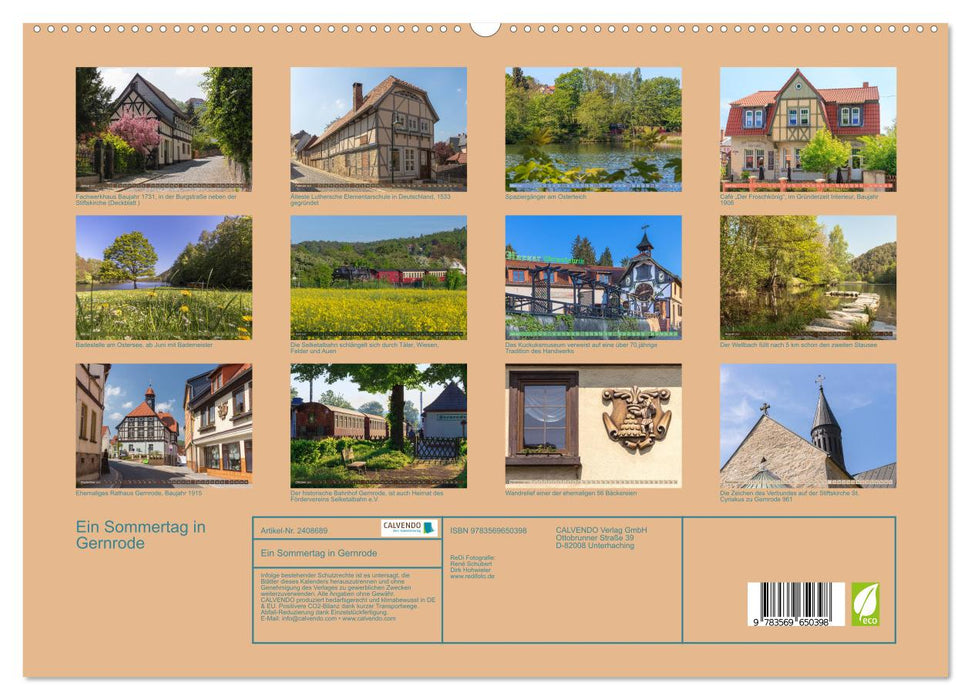 Ein Sommertag in Gernrode (CALVENDO Premium Wandkalender 2027)