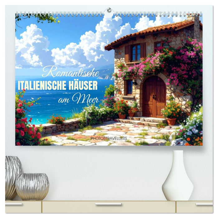 Romantische italienische Häuser am Meer (CALVENDO Premium Wandkalender 2027)