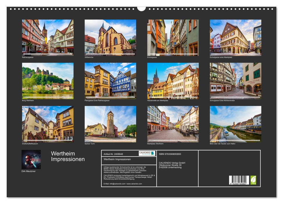 Wertheim Impressionen (CALVENDO Wandkalender 2027)