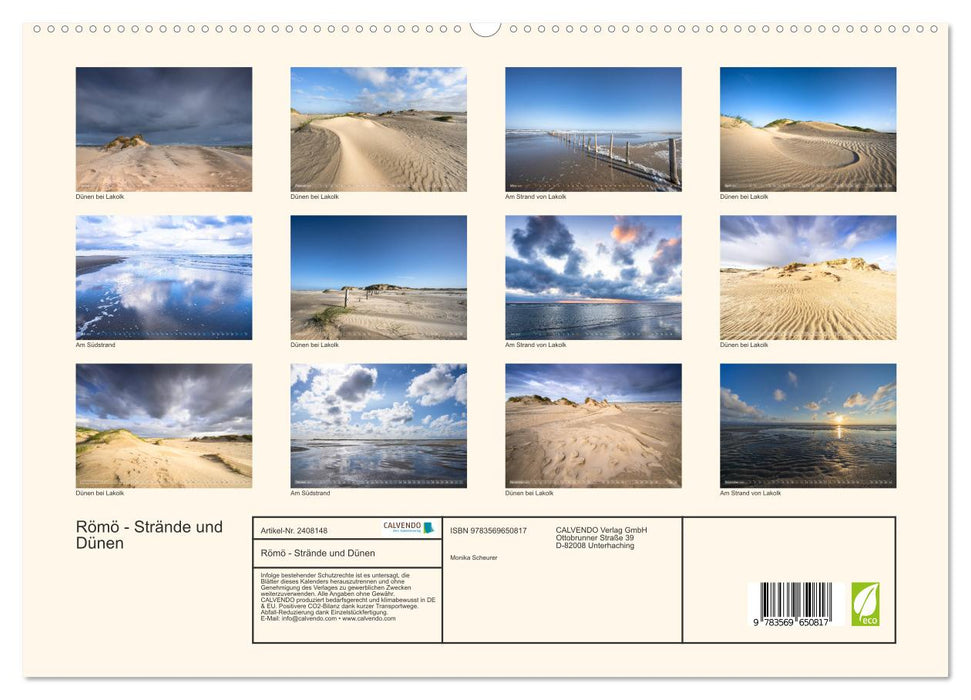 Römö - Strände und Dünen (CALVENDO Premium Wandkalender 2027)