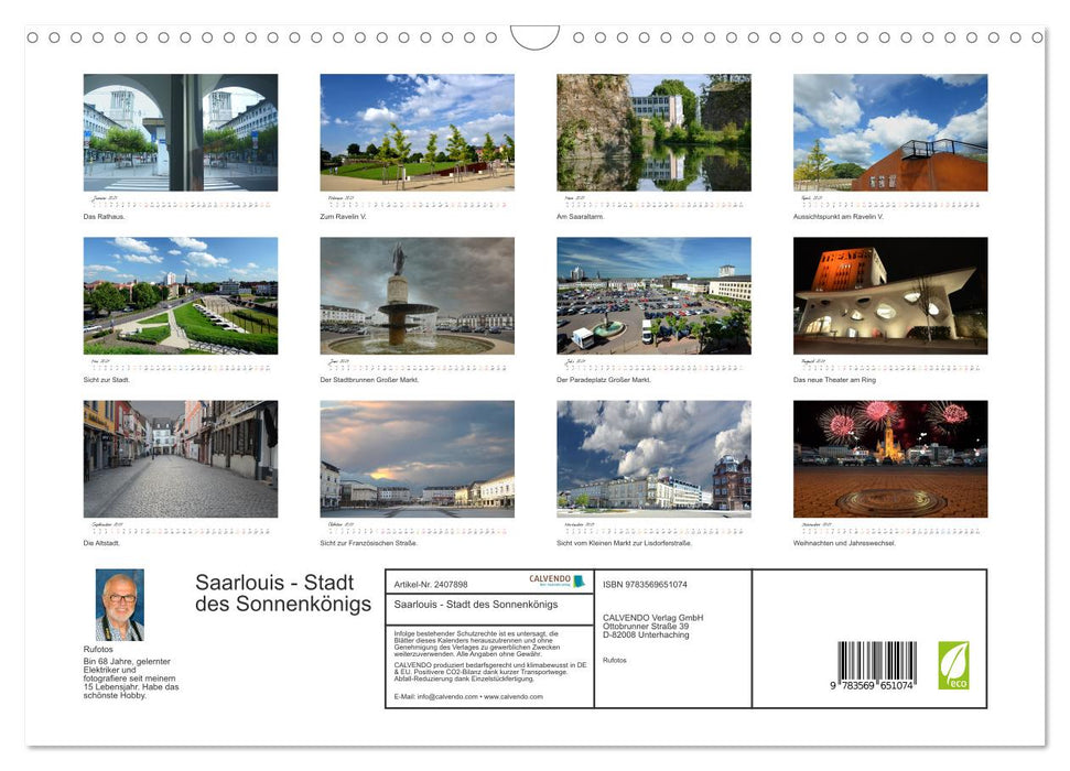 Saarlouis - Stadt des Sonnenkönigs (CALVENDO Wandkalender 2027)