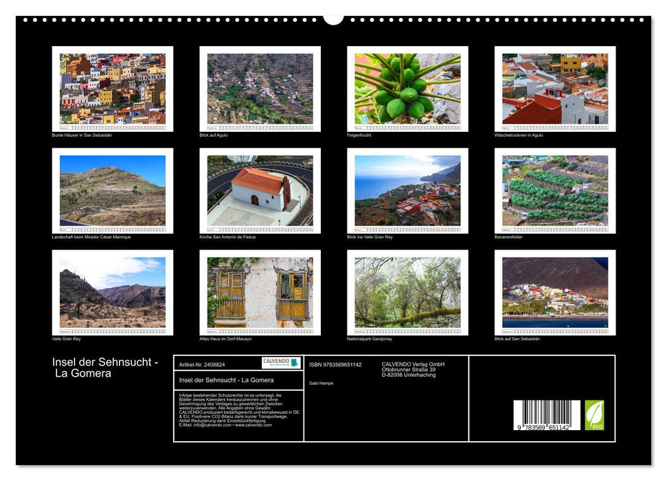 Insel der Sehnsucht - La Gomera (CALVENDO Premium Wandkalender 2027)