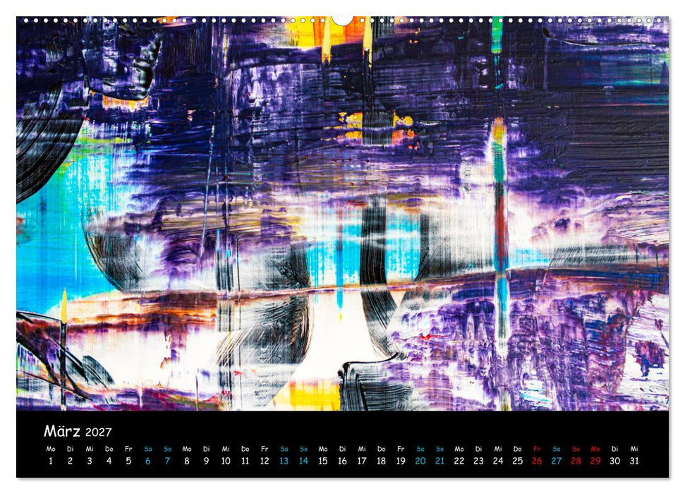 Abstraktes - Harmonie des Zufalls in Formen und Farben (CALVENDO Wandkalender 2027)