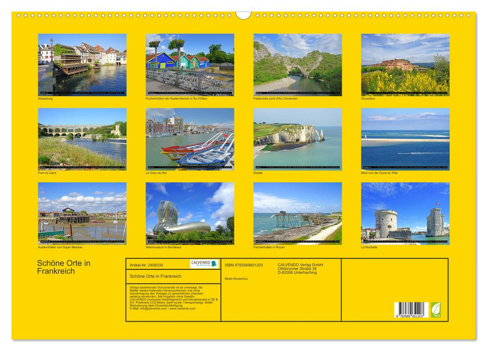 Schöne Orte in Frankreich (CALVENDO Wandkalender 2027)