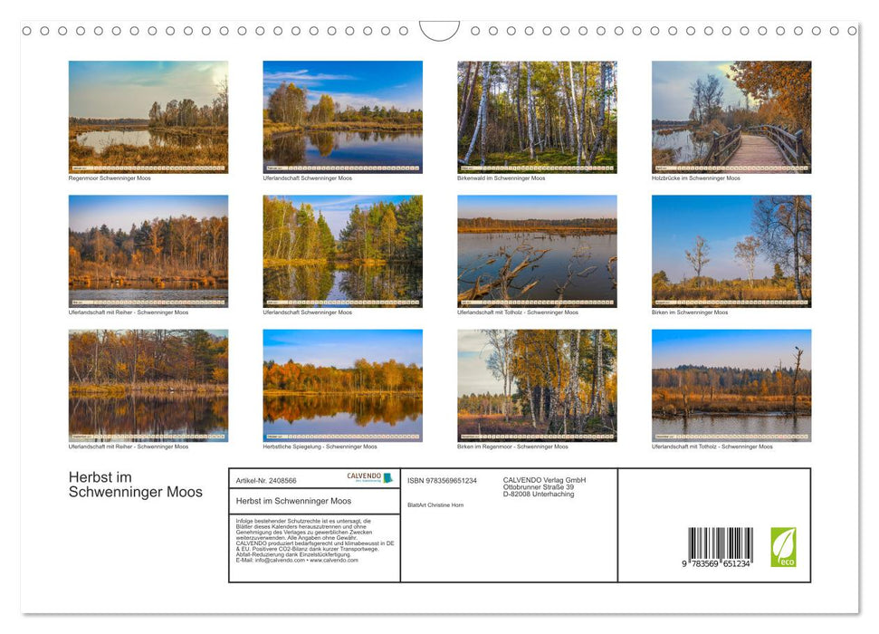 Herbst im Schwenninger Moos (CALVENDO Wandkalender 2027)