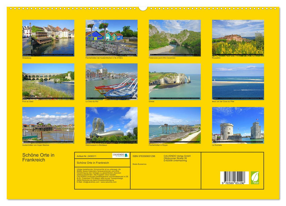 Schöne Orte in Frankreich (CALVENDO Premium Wandkalender 2027)