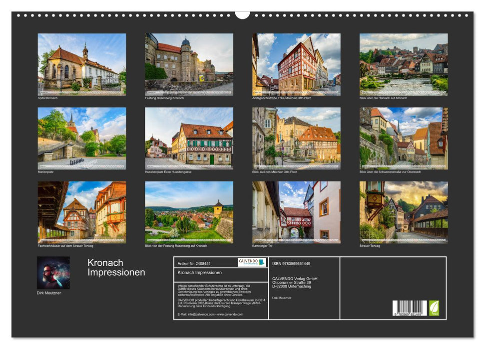 Kronach Impressionen (CALVENDO Wandkalender 2027)