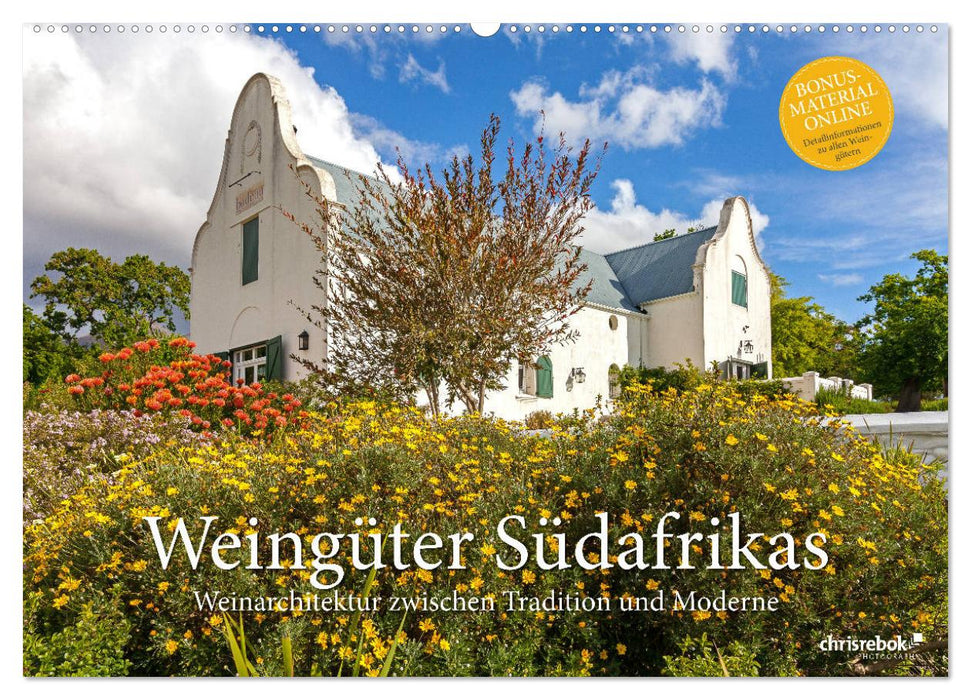 Weingüter Südafrikas, Weinarchitektur zwischen Tradition und Moderne (CALVENDO Wandkalender 2027)