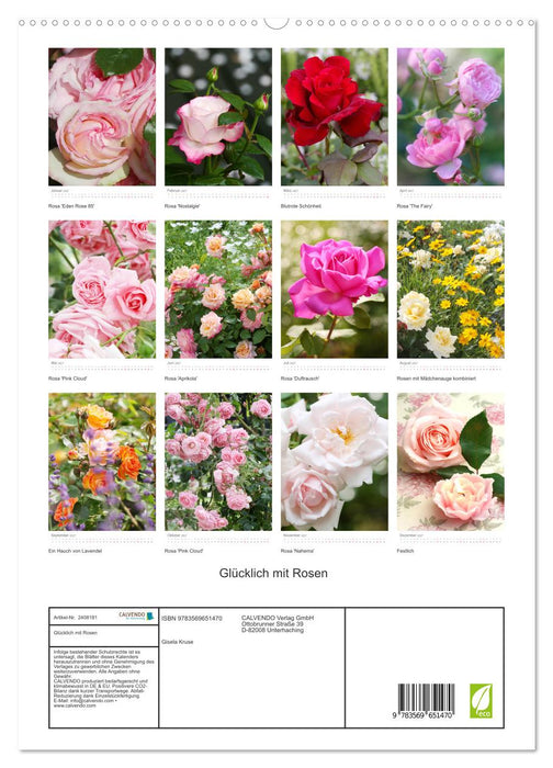 Glücklich mit Rosen (CALVENDO Premium Wandkalender 2027)